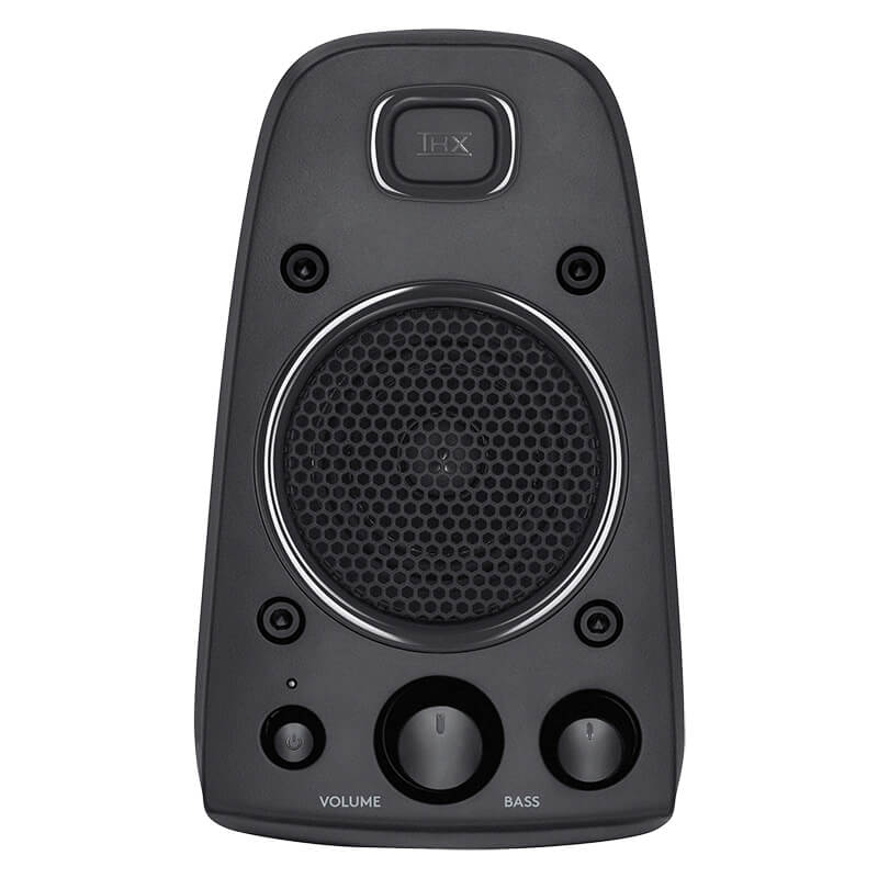 Logitech Z625 Speaker System with Subwoofer and Optical Input side speaker front