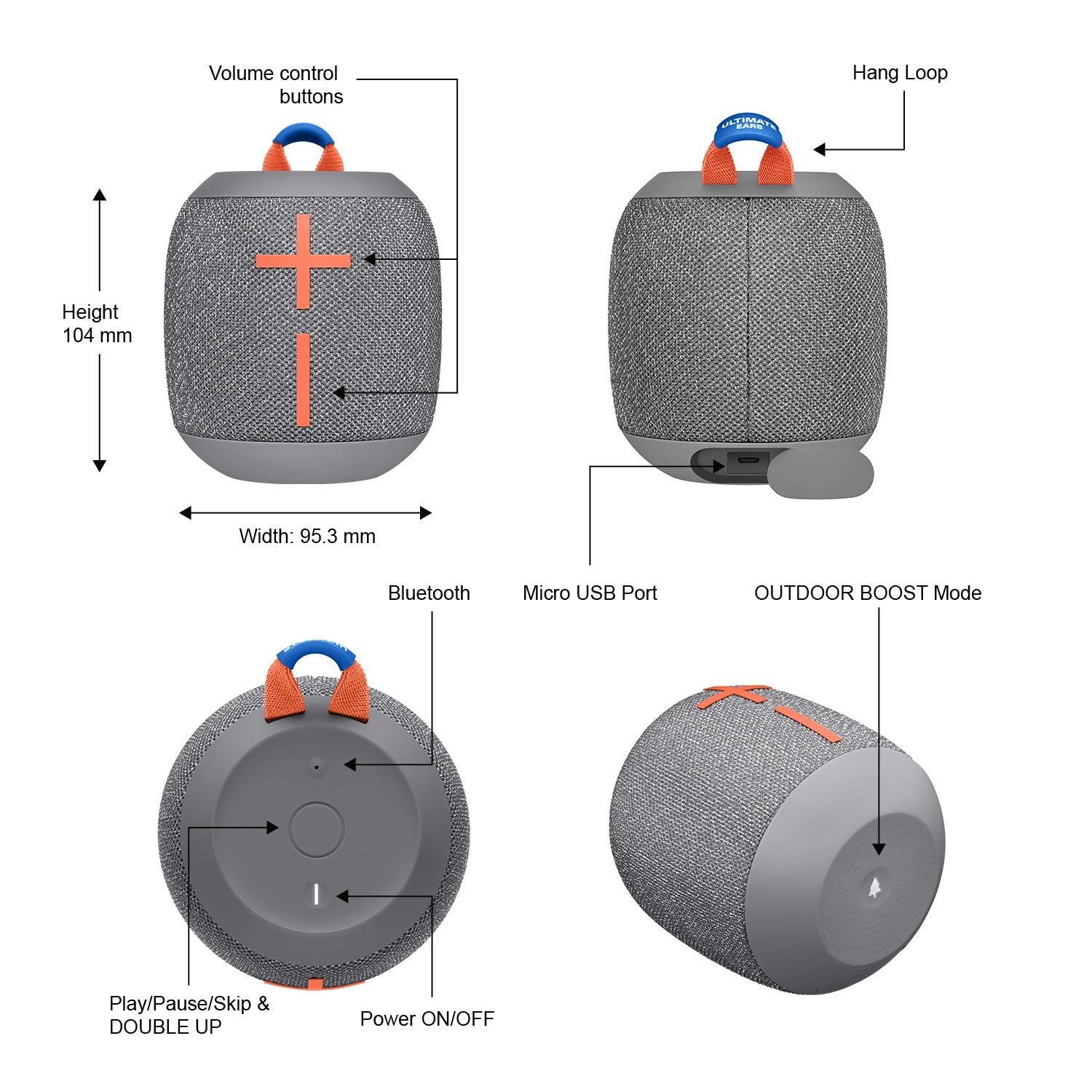 Logitech Ultimate Ears Wonderboom 2 Bluetooth Speakers