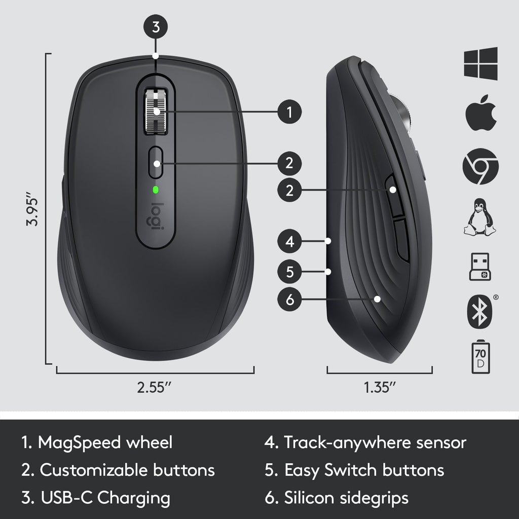 Logitech MX Anywhere 3 Wireless Bluetooth Mouse